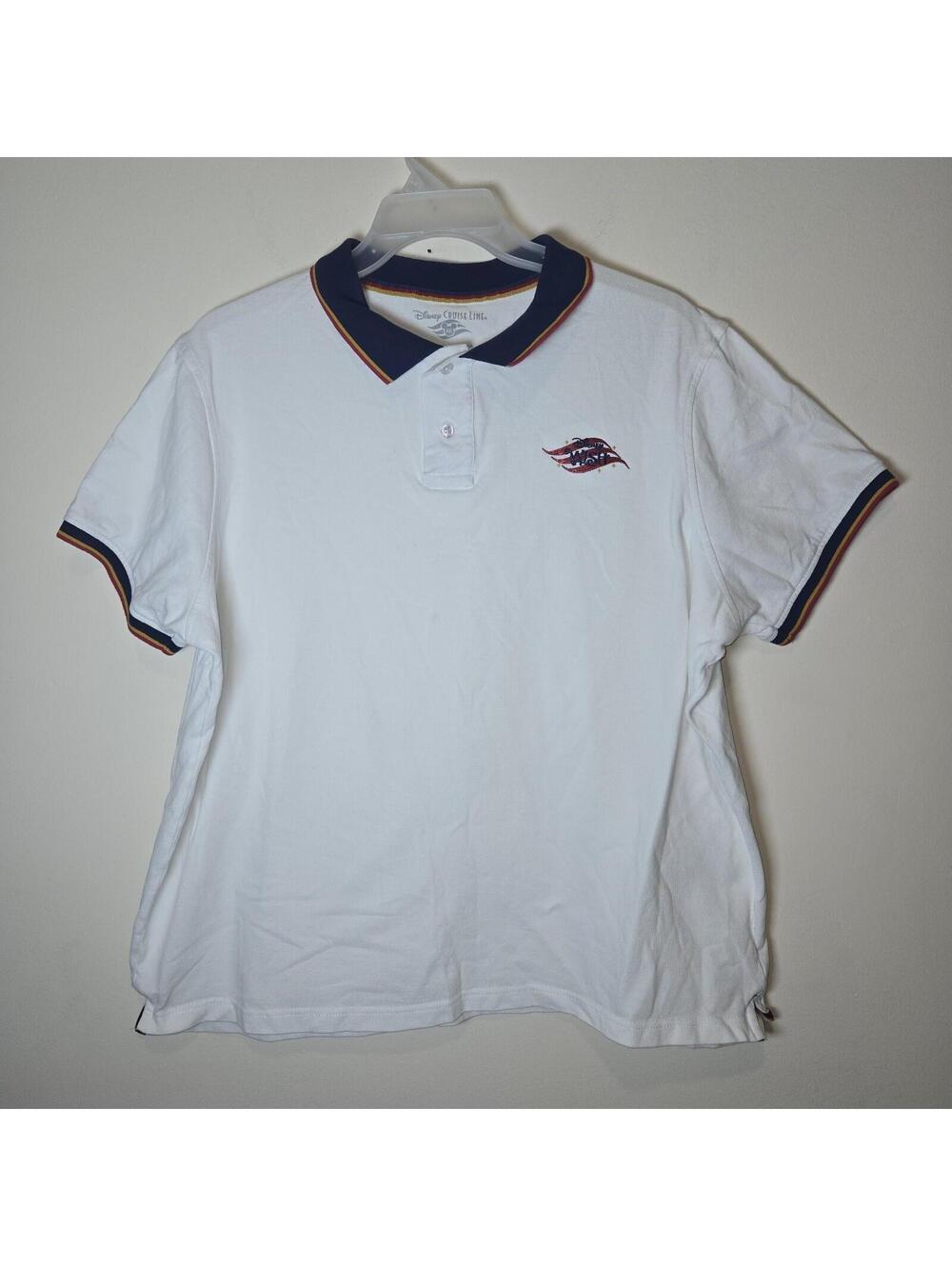 Disney Cruise Line Wish DCL White Polo Adult Shirt sz XXL READ